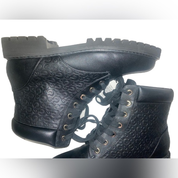 Black High-Top Combat Boots by Guess - Picture 2 of 3